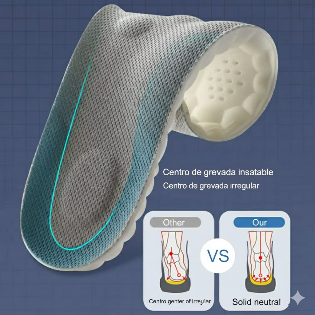 🦶 OrthoSole Pro™ – Palmilha Ortopédica de Massagem 4D
