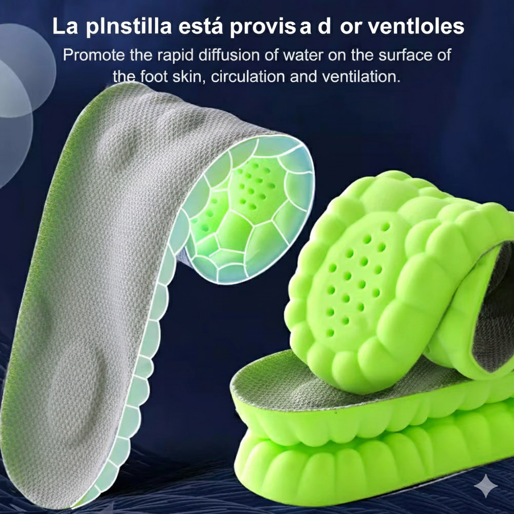 🦶 OrthoSole Pro™ – Palmilha Ortopédica de Massagem 4D