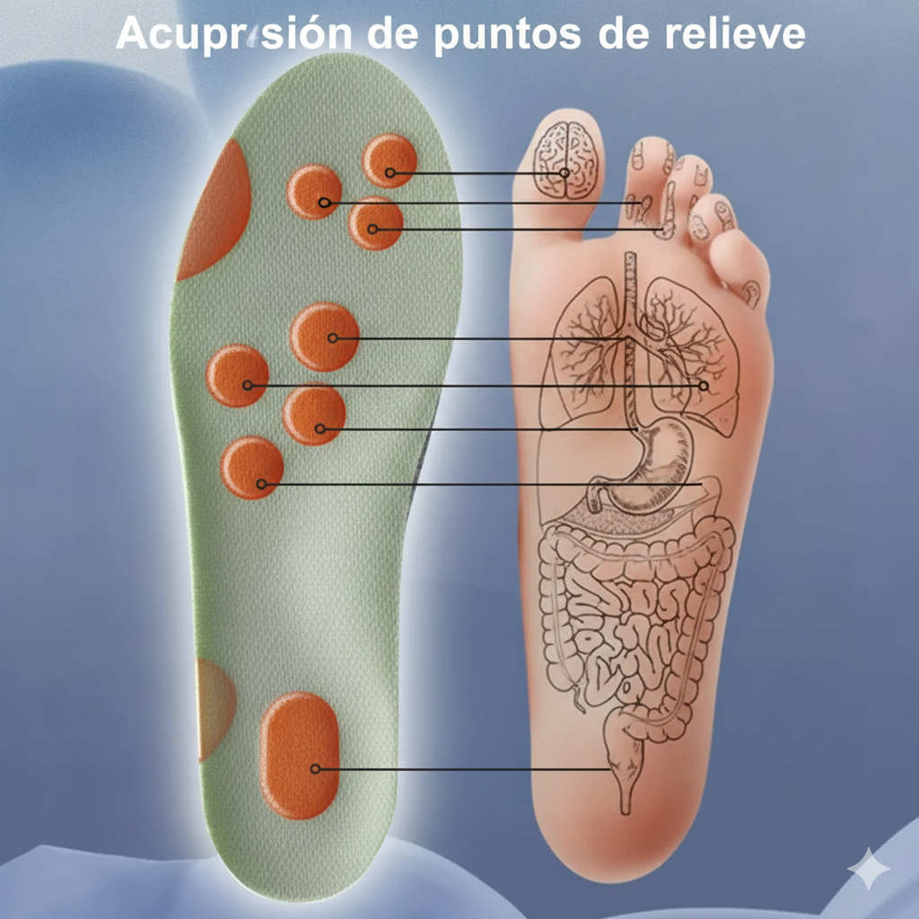 🦶 OrthoSole Pro™ – Palmilha Ortopédica de Massagem 4D