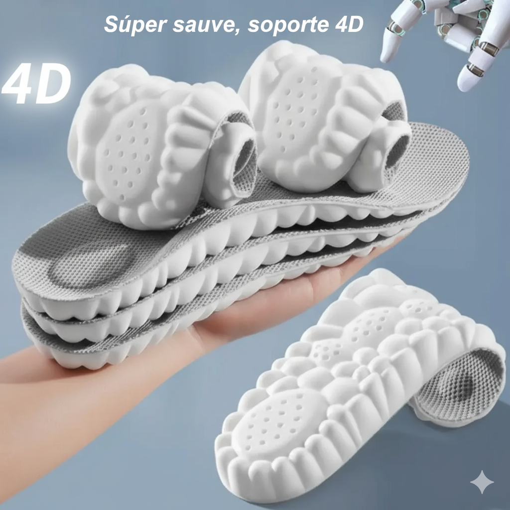 🦶 OrthoSole Pro™ – Palmilha Ortopédica de Massagem 4D