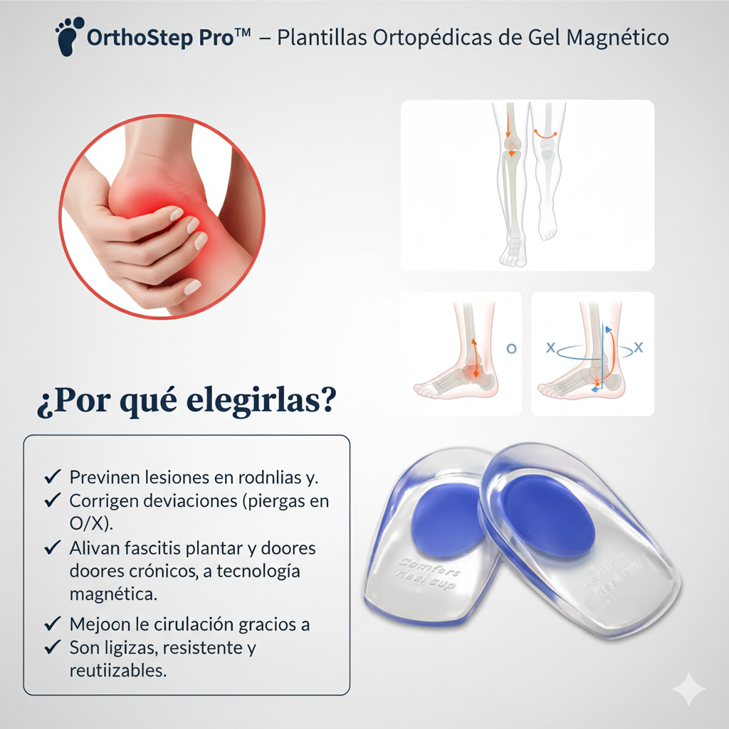 👣 OrthoStep Pro™ – Plantillas Ortopédicas de Gel Magnético