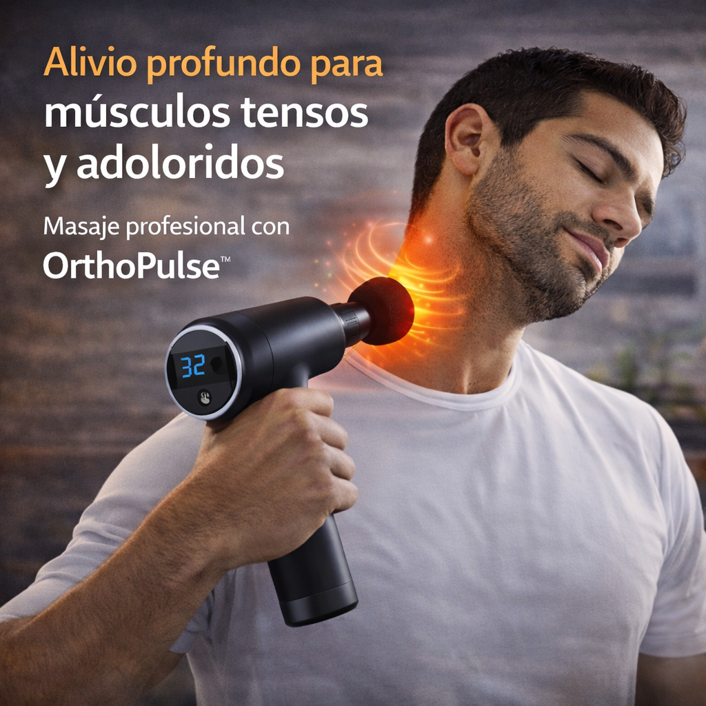 OrthoPulse™ — Pistola de Masaje Muscular Profundo