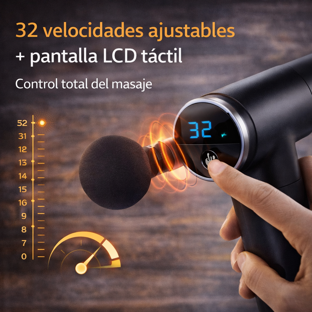 OrthoPulse™ — Pistola de Masaje Muscular Profundo