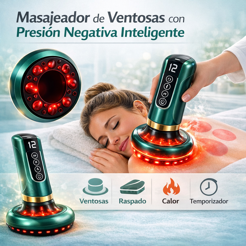 OrthoCup™ Ventosaterapia Inteligente – Masaje Profundo y Alivio Muscular