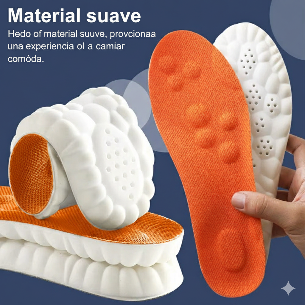 🦶 OrthoSole Pro™ – Palmilha Ortopédica de Massagem 4D