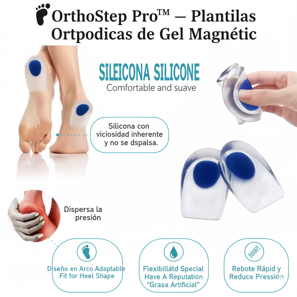 👣 OrthoStep Pro™ – Plantillas Ortopédicas de Gel Magnético